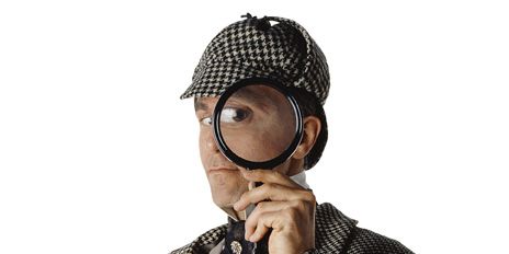 Man with Magnifying Glass