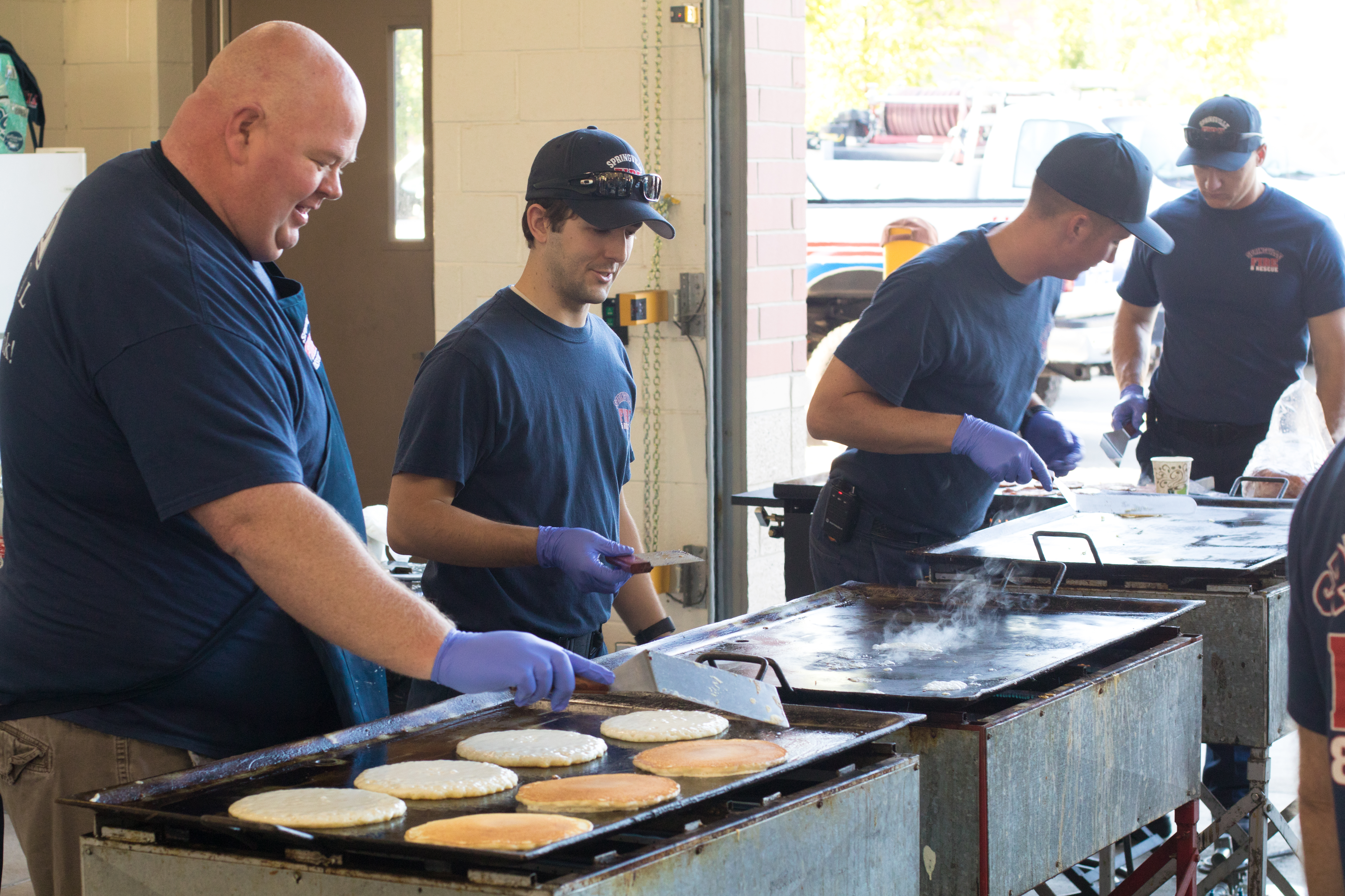 Firemen Cooking Breakfast